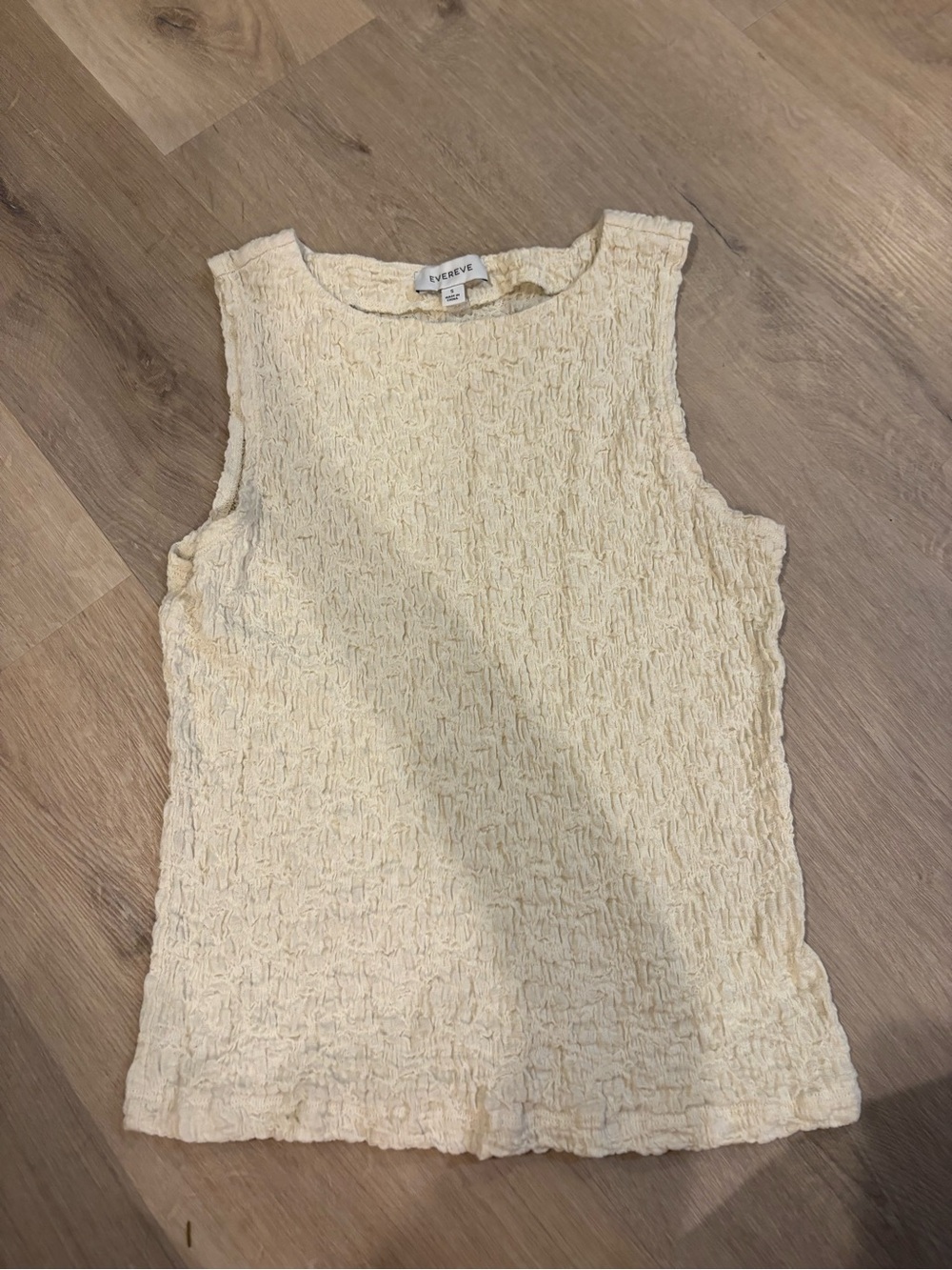Evereve Cream Textured Tank